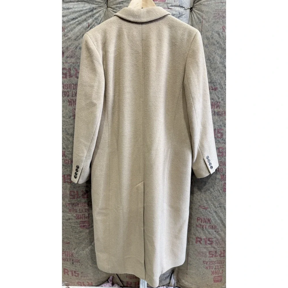 Lauren Ralph Lauren‎ Overcoat 100% Camel Hair Beige Size 10 Trench Coat Pea Coat